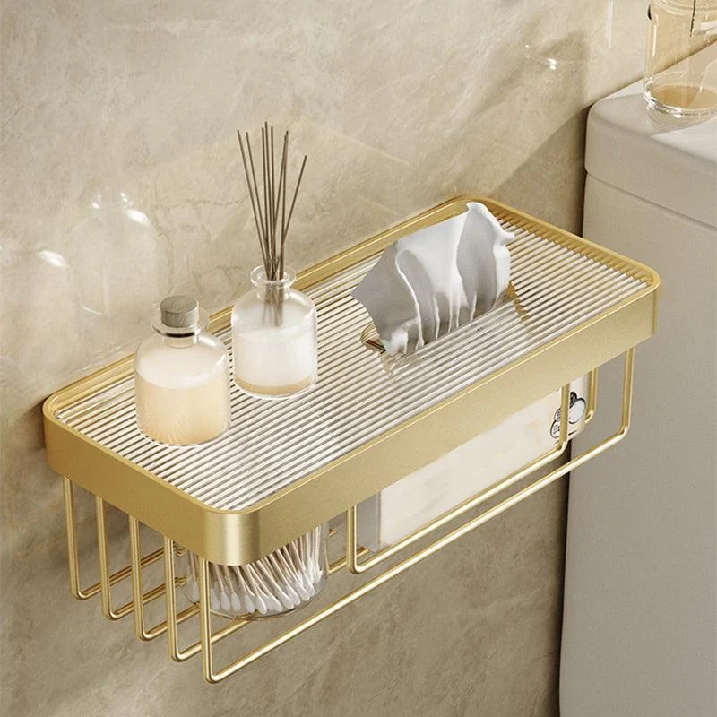 Modern Bathroom Accessory Set in Gold Metal and Acrylic Bath Hardware Set -Bathlova