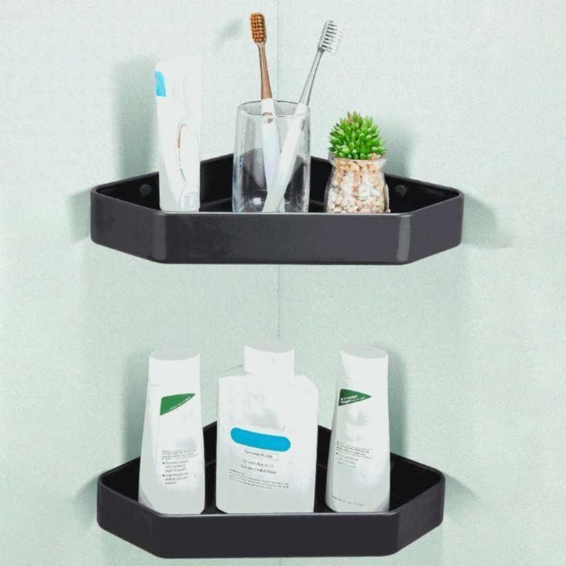 Modern Bathroom Accessory Set Matte Black/Gray Bath Shelf/Towel Bar & Paper Holder -Bathlova