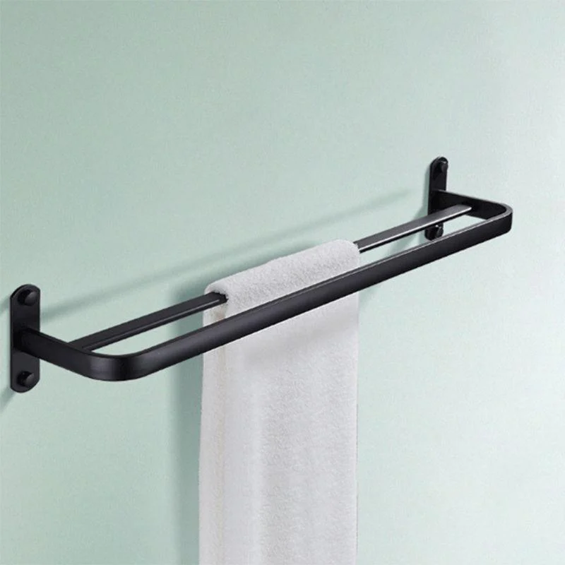 Modern Bathroom Accessory Set Matte Black/Gray Bath Shelf/Towel Bar & Paper Holder -Bathlova