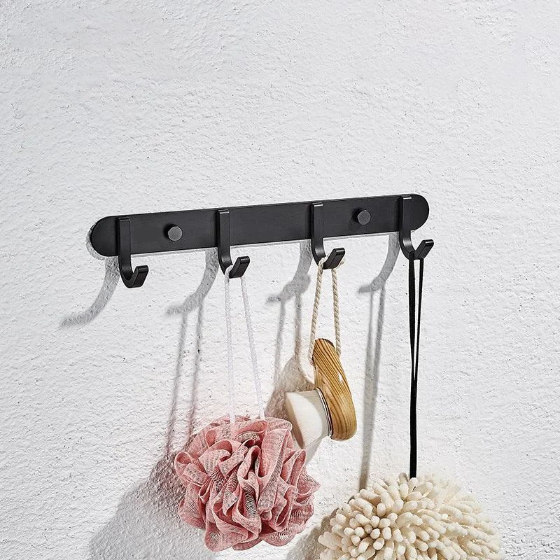 Modern Bathroom Accessory Set Metal Bathroom Hardware in Matte Black -Bathlova