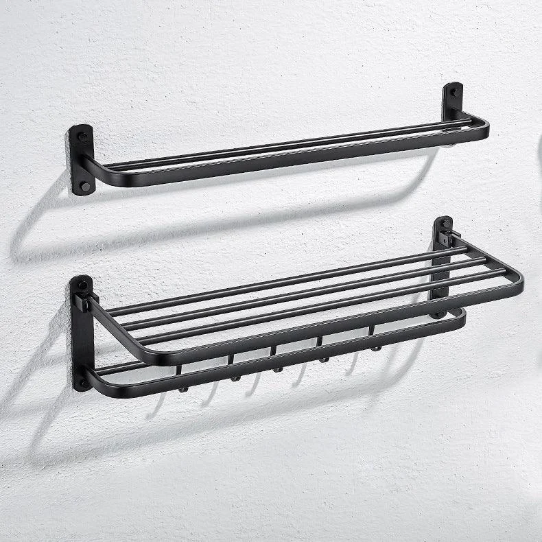 Modern Bathroom Accessory Set Metal Bathroom Hardware in Matte Black -Bathlova