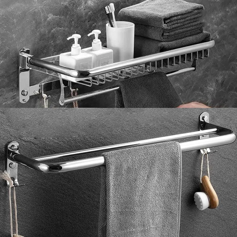 Modern Bathroom Accessory Set Silver Bathroom Accessories Hardware Set -Bathlova