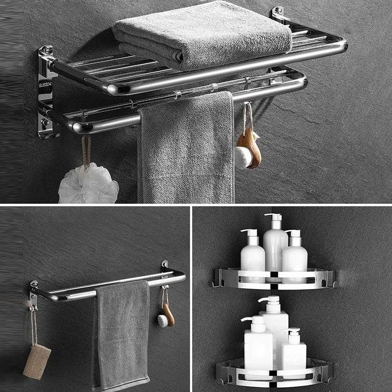 Modern Bathroom Accessory Set Silver Bathroom Accessories Hardware Set -Bathlova