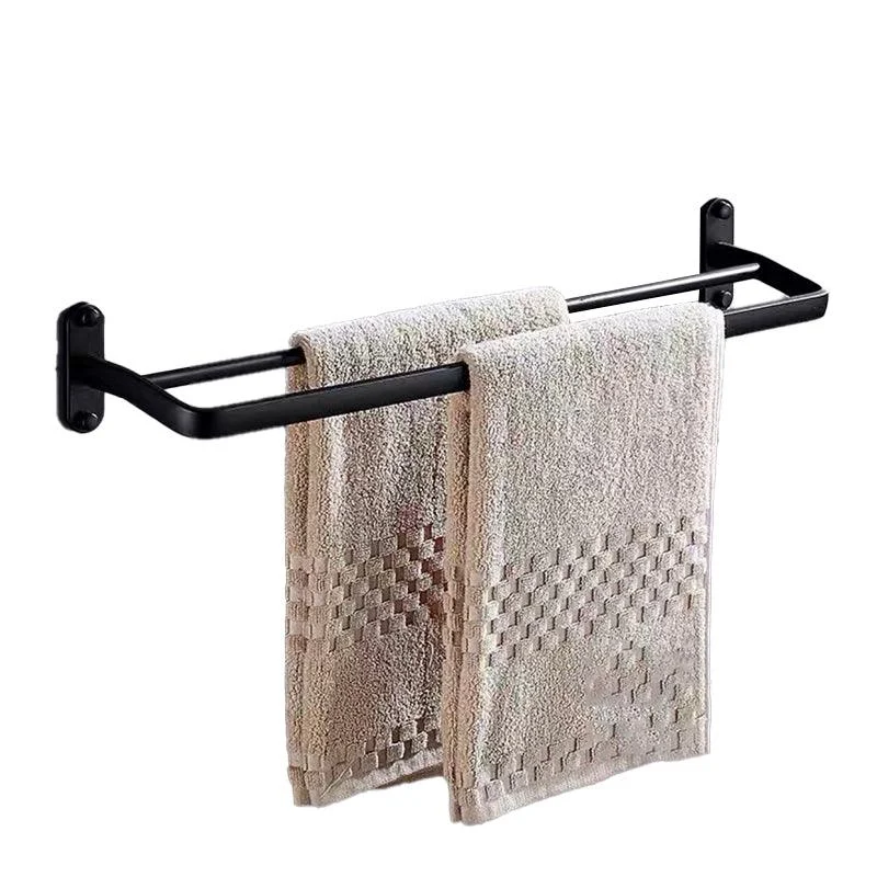 Modern Bathroom Accessory Set Towel Bar Black Soap Dish Bath Hardware Set -Bathlova