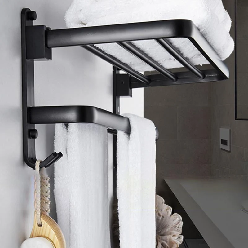 Modern Bathroom Accessory Set Towel Bar Black Soap Dish Bath Hardware Set -Bathlova