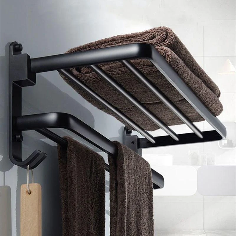 Modern Bathroom Accessory Set Towel Bar Black Soap Dish Bath Hardware Set -Bathlova