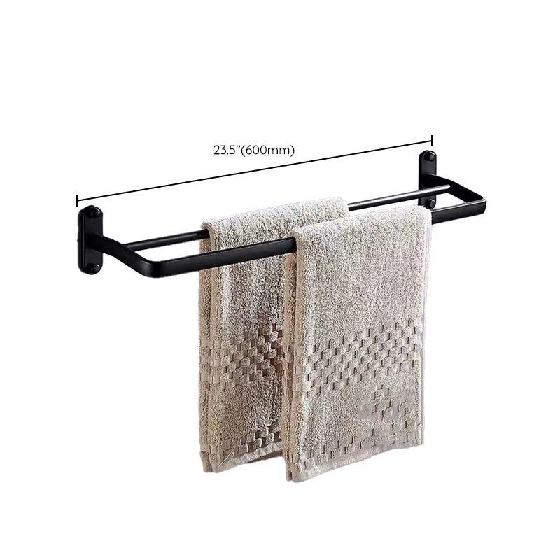 Modern Bathroom Accessory Set Towel Bar Black Soap Dish Bath Hardware Set -Bathlova