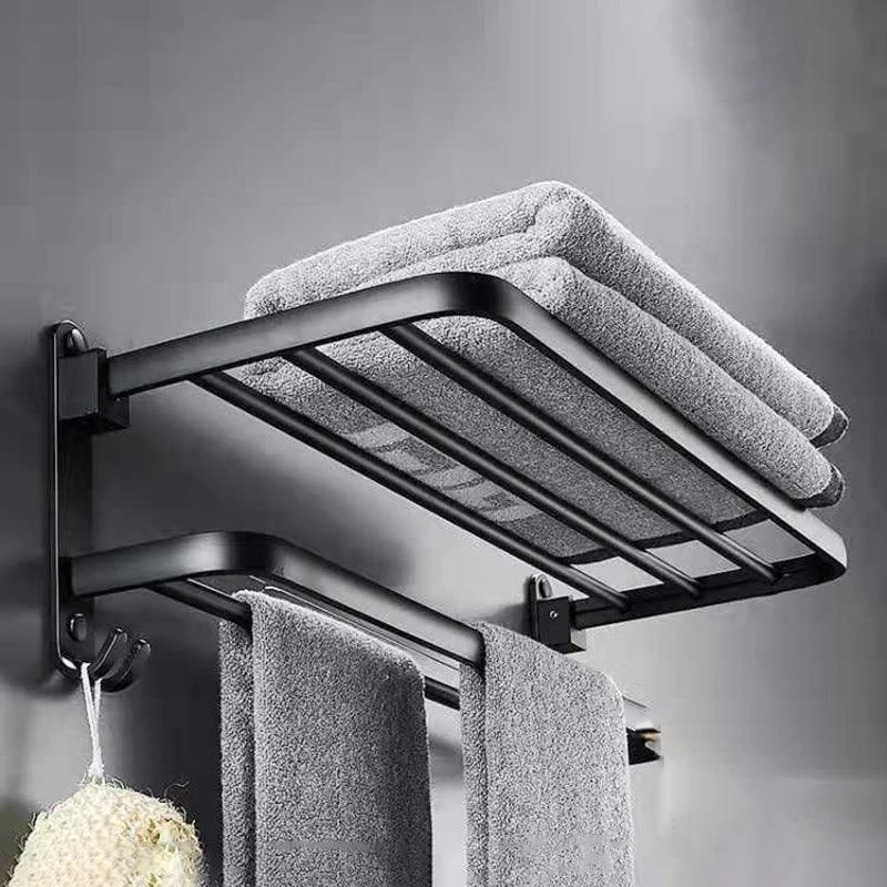 Modern Bathroom Accessory Set Towel Bar Black Soap Dish Bath Hardware Set -Bathlova