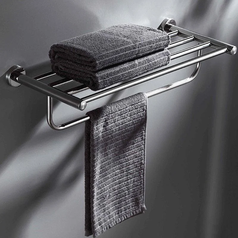 Modern Bathroom Hardware Bath Shelf Towel Bar Stainless Steel Bathroom Accessory Kit -Bathlova