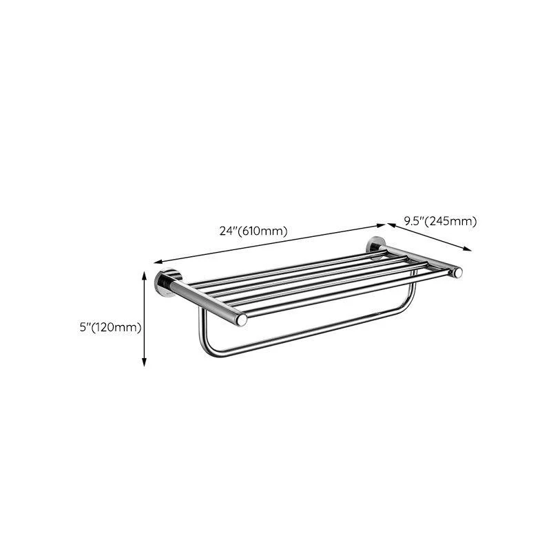 Modern Bathroom Hardware Bath Shelf Towel Bar Stainless Steel Bathroom Accessory Kit -Bathlova