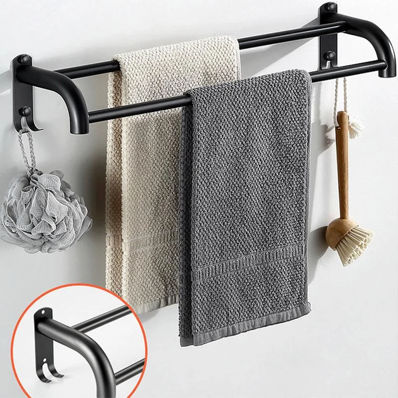 Modern Bathroom Hardware Black Paper Holder Bath Shelf Bathroom Accessory Kit -Bathlova