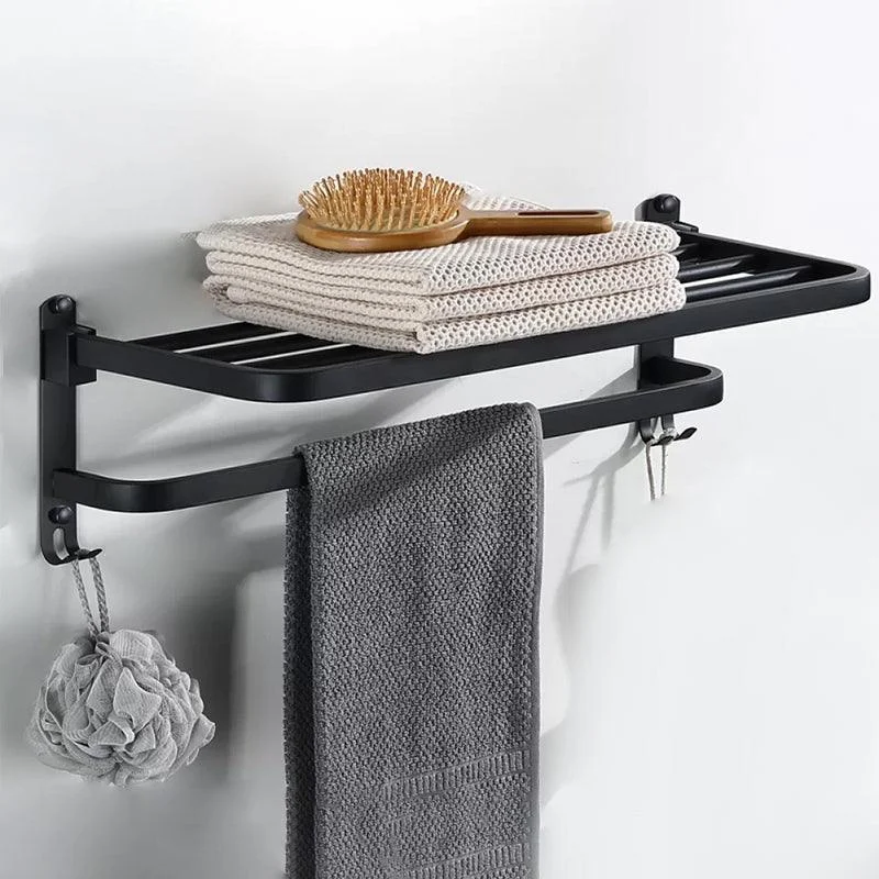 Modern Bathroom Hardware Black Paper Holder Bath Shelf Bathroom Accessory Kit -Bathlova