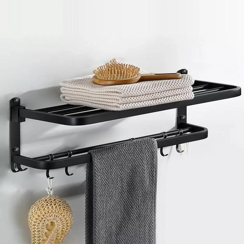 Modern Bathroom Hardware Black Paper Holder Bath Shelf Bathroom Accessory Kit -Bathlova