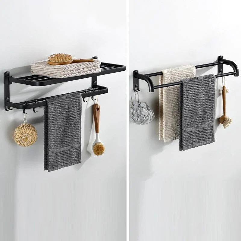 Modern Bathroom Hardware Black Paper Holder Bath Shelf Bathroom Accessory Kit -Bathlova