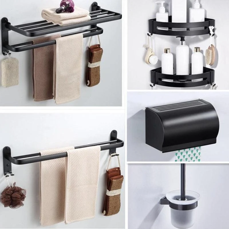 Modern Bathroom Hardware Paper Holder Bath Shelf Bathroom Accessory Kit -Bathlova