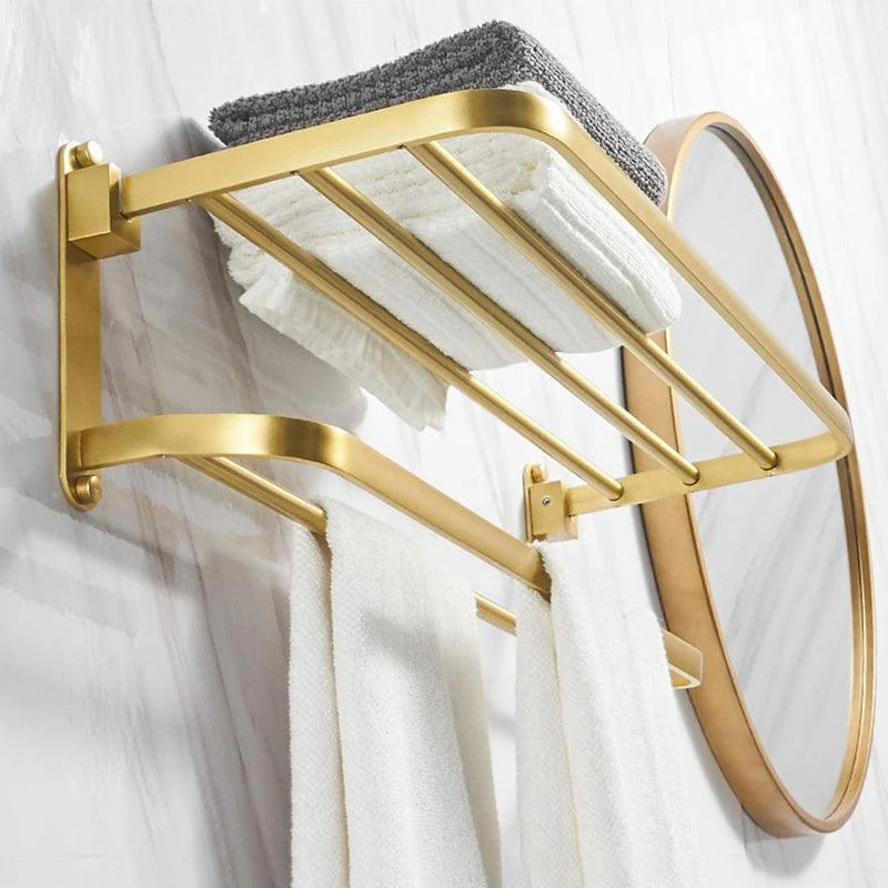 Modern Bathroom Hardware Paper Holder Bath Shelf Gold Bathroom Accessory Kit -Bathlova