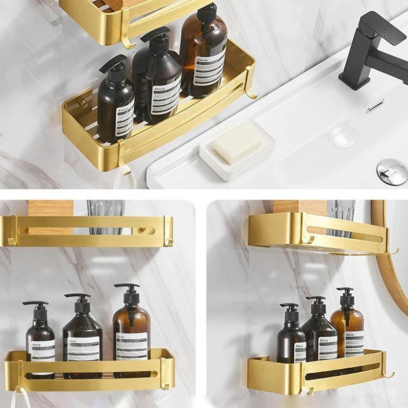 Modern Bathroom Hardware Paper Holder Bath Shelf Gold Bathroom Accessory Kit -Bathlova