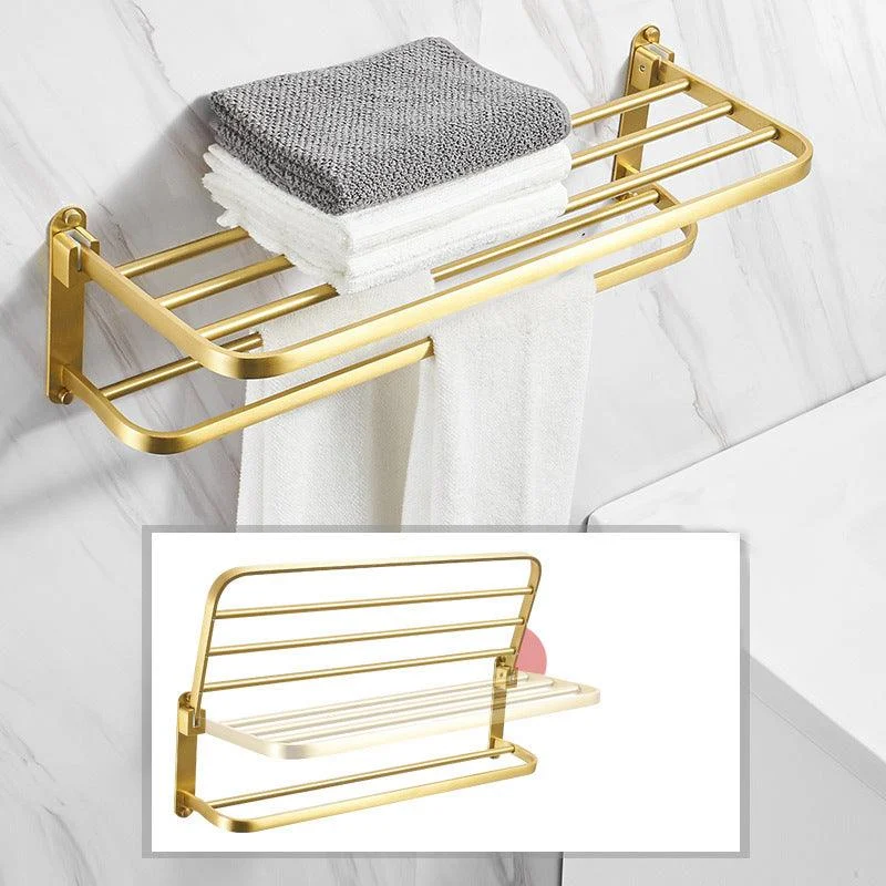 Modern Bathroom Hardware Paper Holder Bath Shelf Gold Bathroom Accessory Kit -Bathlova