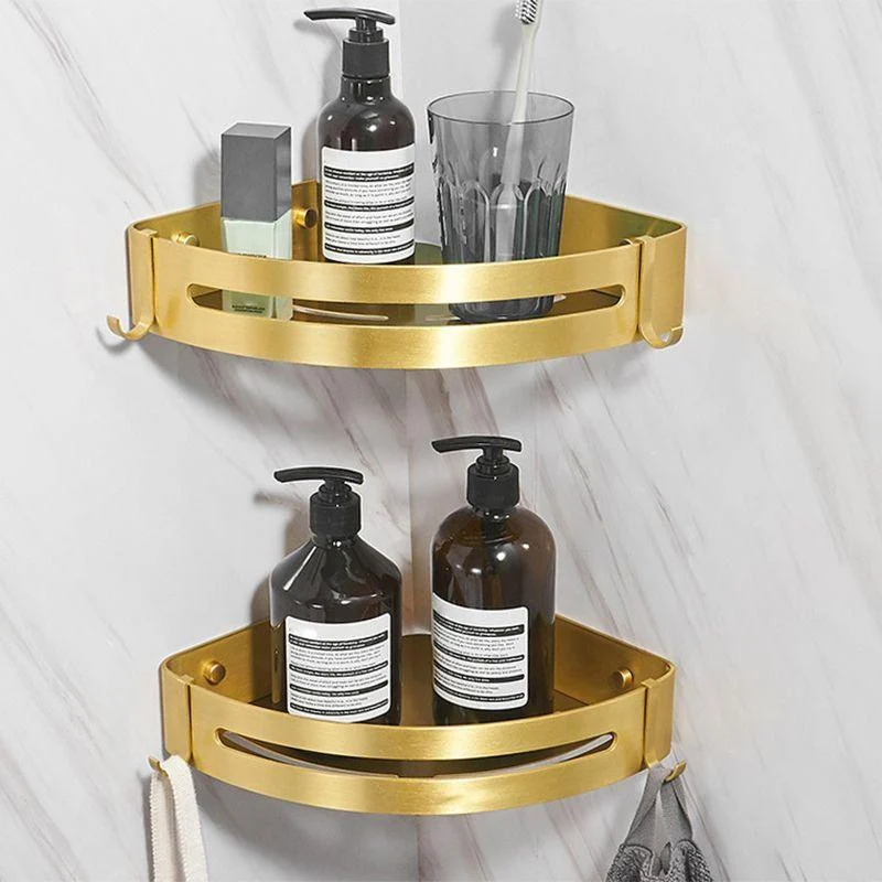 Modern Bathroom Hardware Paper Holder Bath Shelf Gold Bathroom Accessory Kit -Bathlova