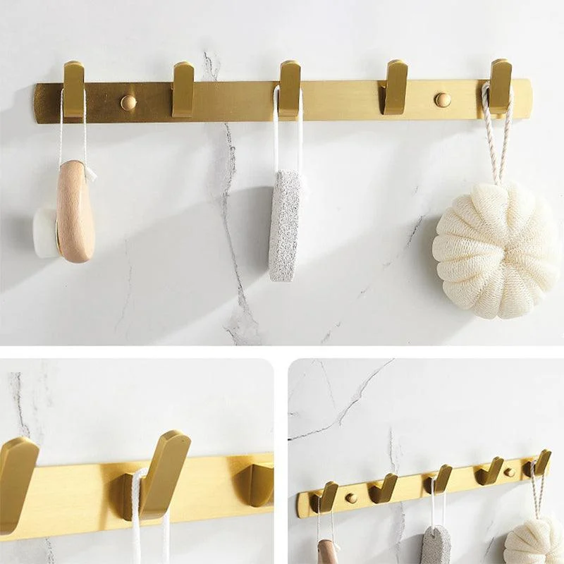 Modern Bathroom Hardware Paper Holder Bath Shelf Gold Bathroom Accessory Kit -Bathlova