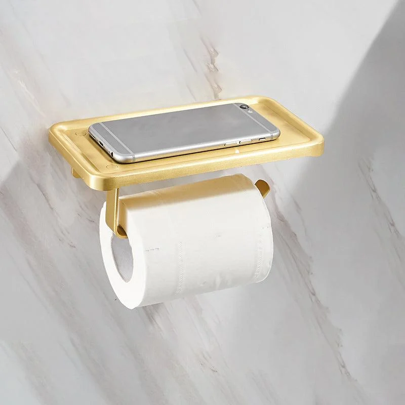 Modern Bathroom Hardware Paper Holder Bath Shelf Gold Bathroom Accessory Kit -Bathlova