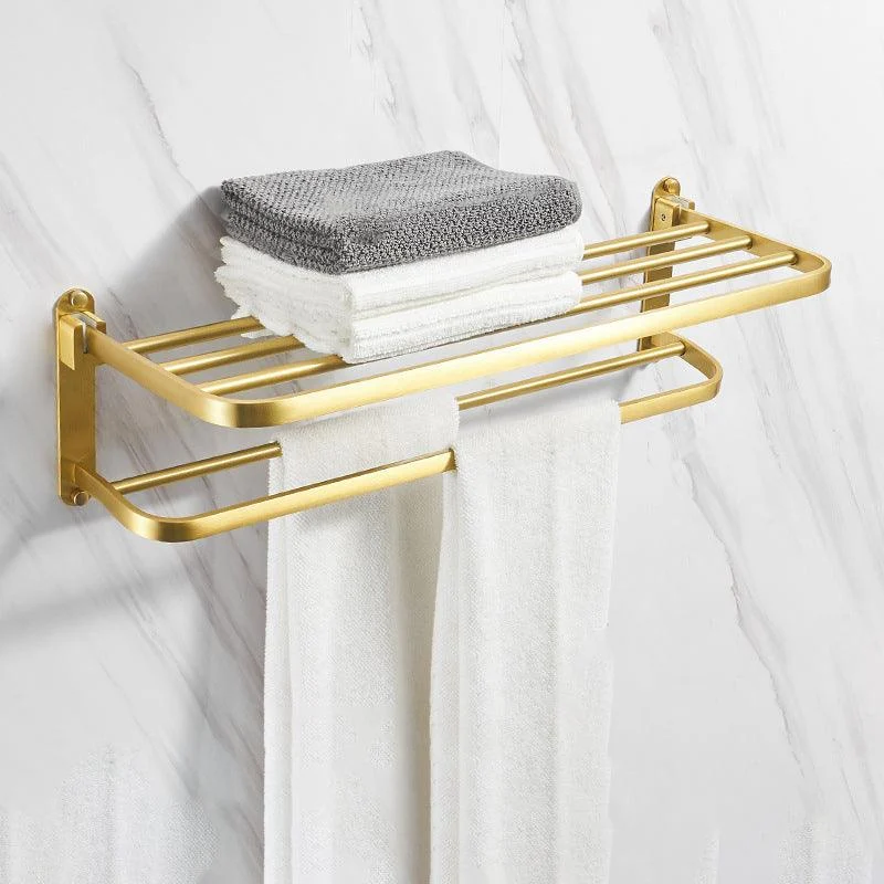 Modern Bathroom Hardware Paper Holder Bath Shelf Gold Bathroom Accessory Kit -Bathlova