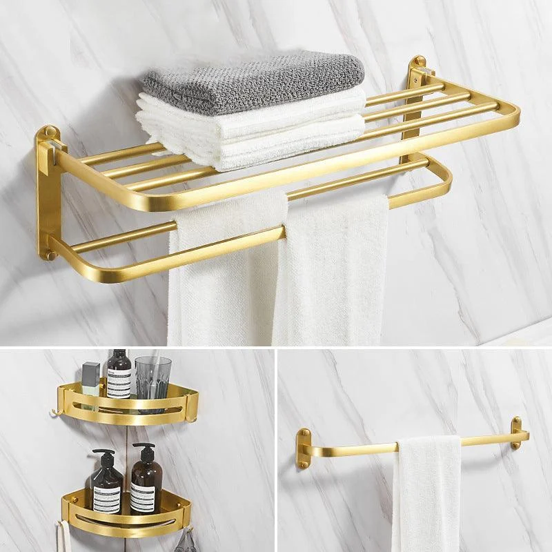 Modern Bathroom Hardware Paper Holder Bath Shelf Gold Bathroom Accessory Kit -Bathlova