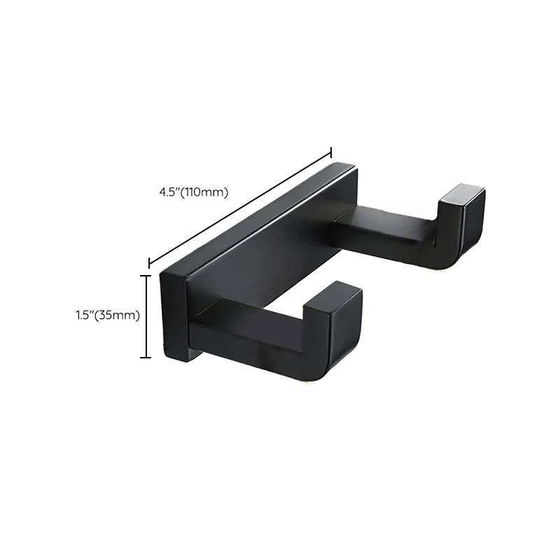 Modern Bathroom Hardware Set Bath Shelf Towel Bar Black Bath Hardware Set -Bathlova