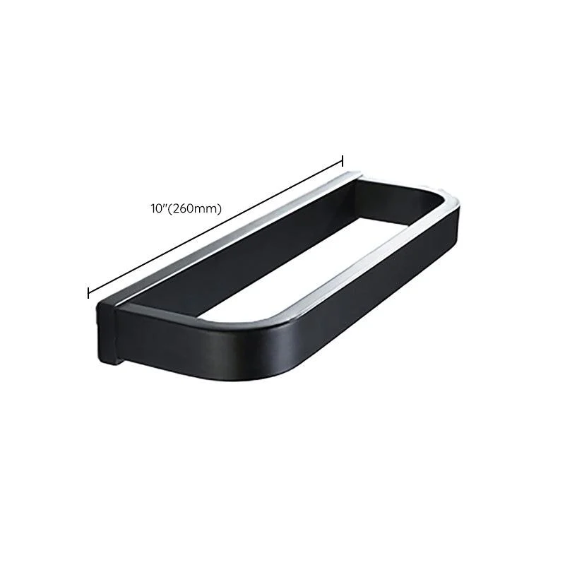 Modern Bathroom Hardware Set Bath Shelf Towel Bar Black Bath Hardware Set -Bathlova