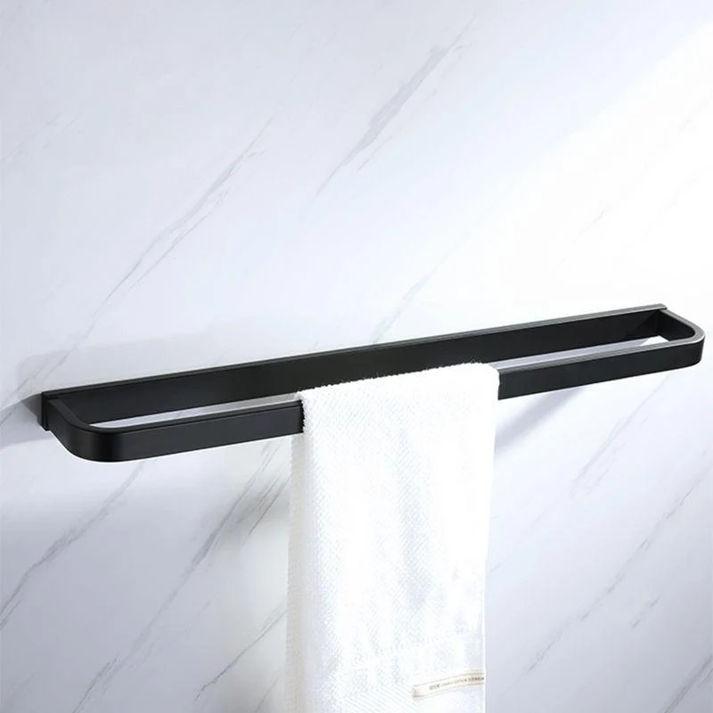 Modern Bathroom Hardware Set Bath Shelf Towel Bar Black Bath Hardware Set -Bathlova