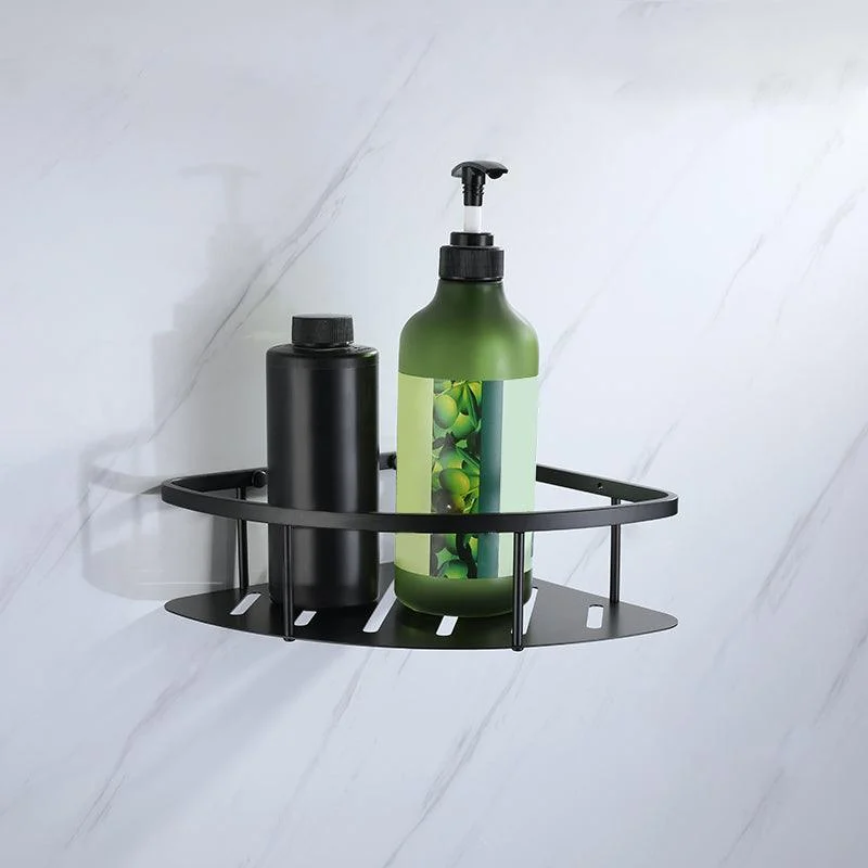 Modern Bathroom Hardware Set Bath Shelf Towel Bar Black Bath Hardware Set -Bathlova