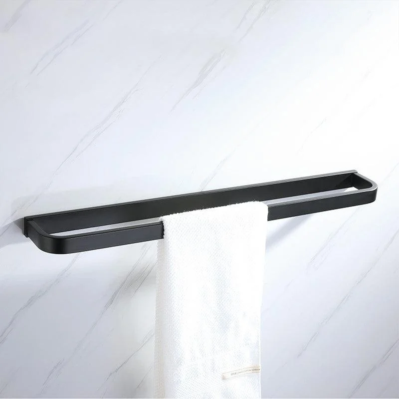 Modern Bathroom Hardware Set Bath Shelf Towel Bar Black Bath Hardware Set -Bathlova