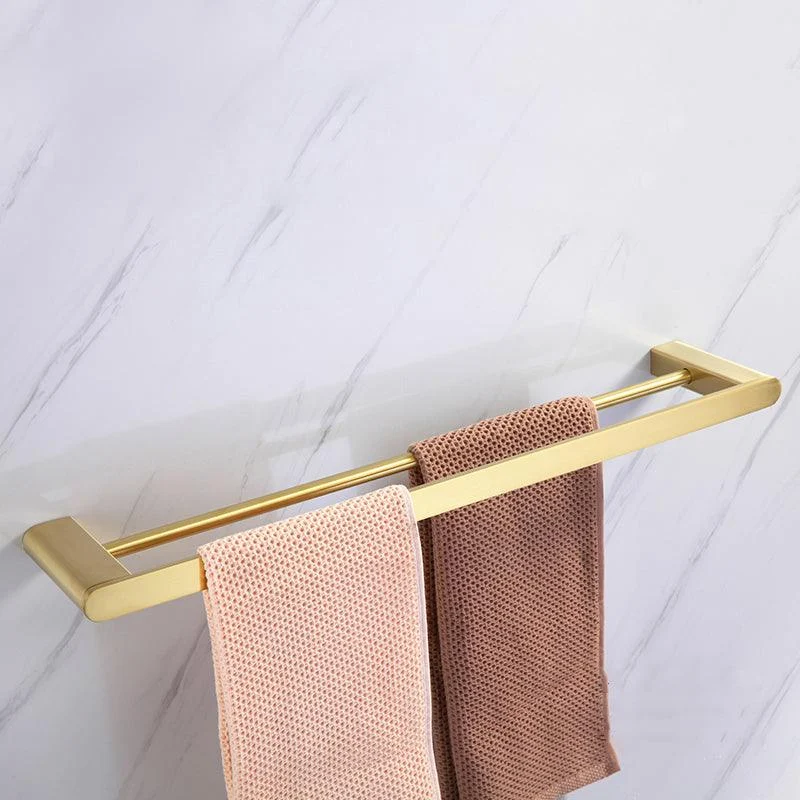 Modern Bathroom Hardware Set Gold Towel Bar Bath Hardware Set -Bathlova