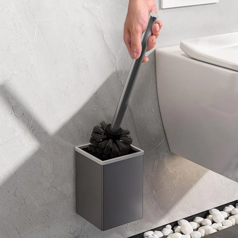 Modern Bathroom Hardware Set Grey Metal Bathroom Accessory Kit -Bathlova