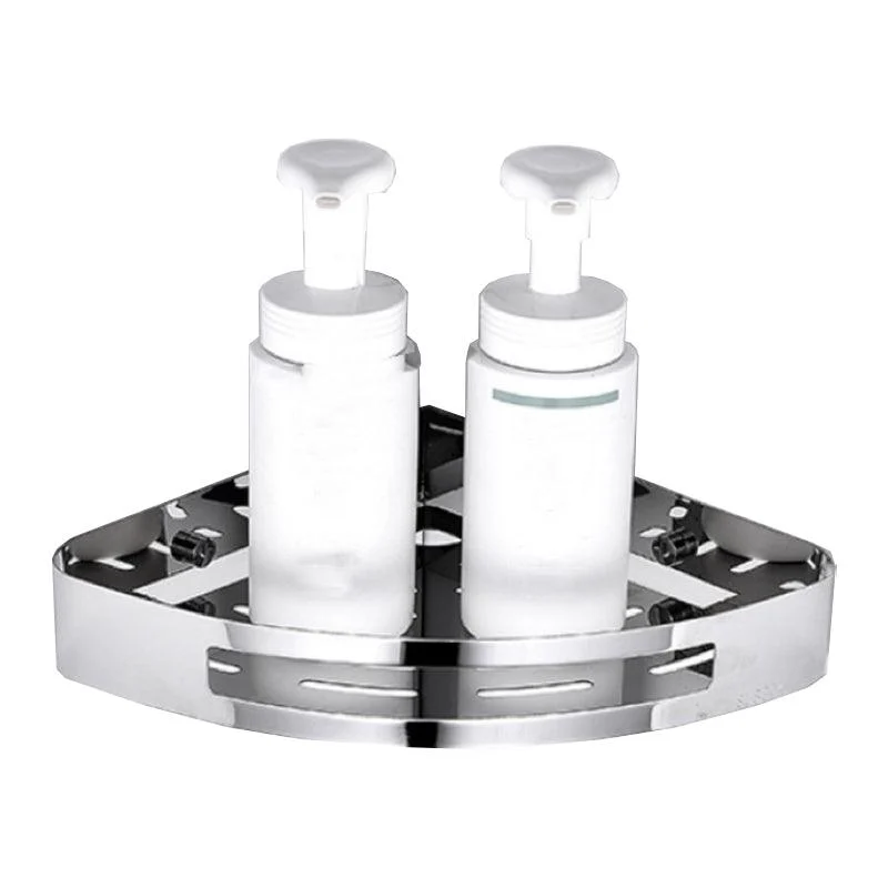 Modern Bathroom Hardware Set Silver Bath Shelf Bath Hardware Set -Bathlova