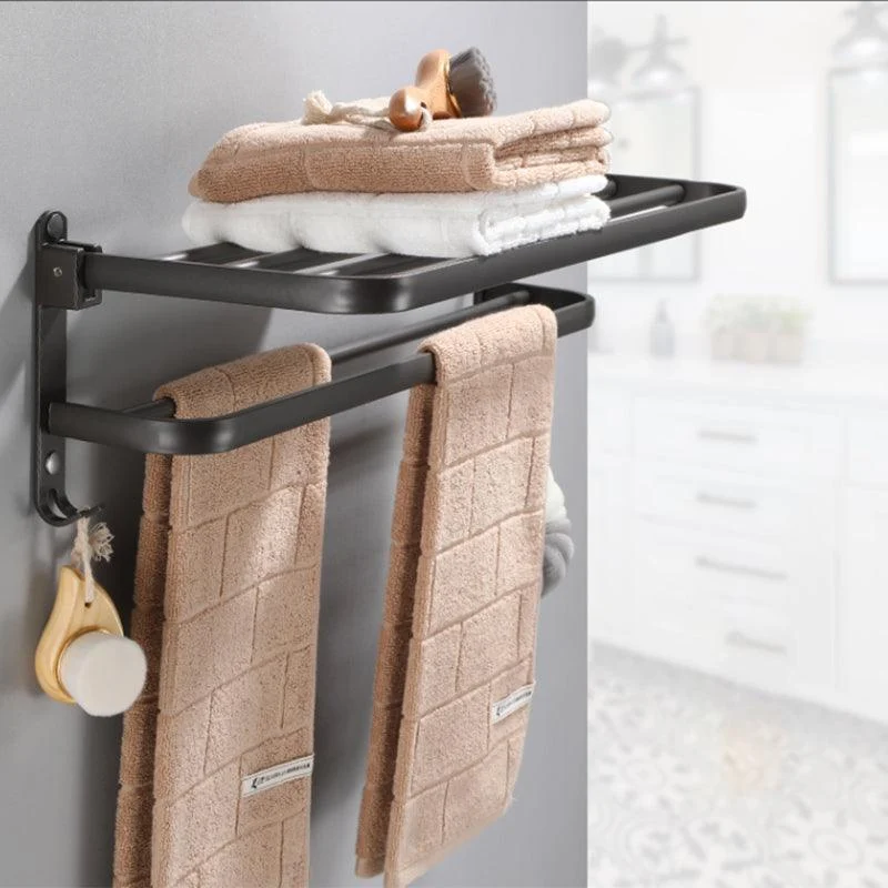 Modern Bathroom Hardware Set Towel Bar Grey Bath Shelf Bathroom Set -Bathlova