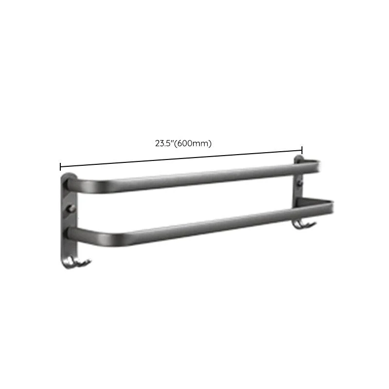 Modern Bathroom Hardware Set Towel Bar Grey Bath Shelf Bathroom Set -Bathlova