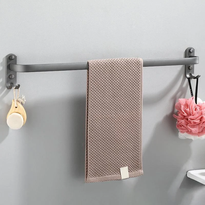 Modern Bathroom Hardware Set Towel Bar Grey Bath Shelf Bathroom Set -Bathlova