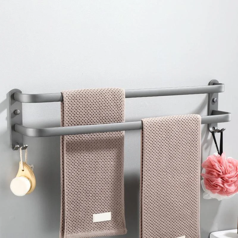 Modern Bathroom Hardware Set Towel Bar Grey Bath Shelf Bathroom Set -Bathlova