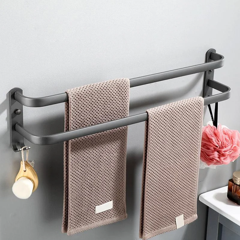 Modern Bathroom Hardware Set Towel Bar Grey Bath Shelf Bathroom Set -Bathlova