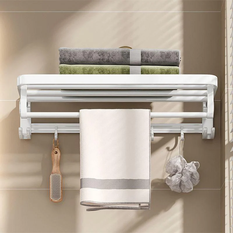 Modern Bathroom Hardware Set Towel Bar White Bath Shelf Bath Hardware Set -Bathlova