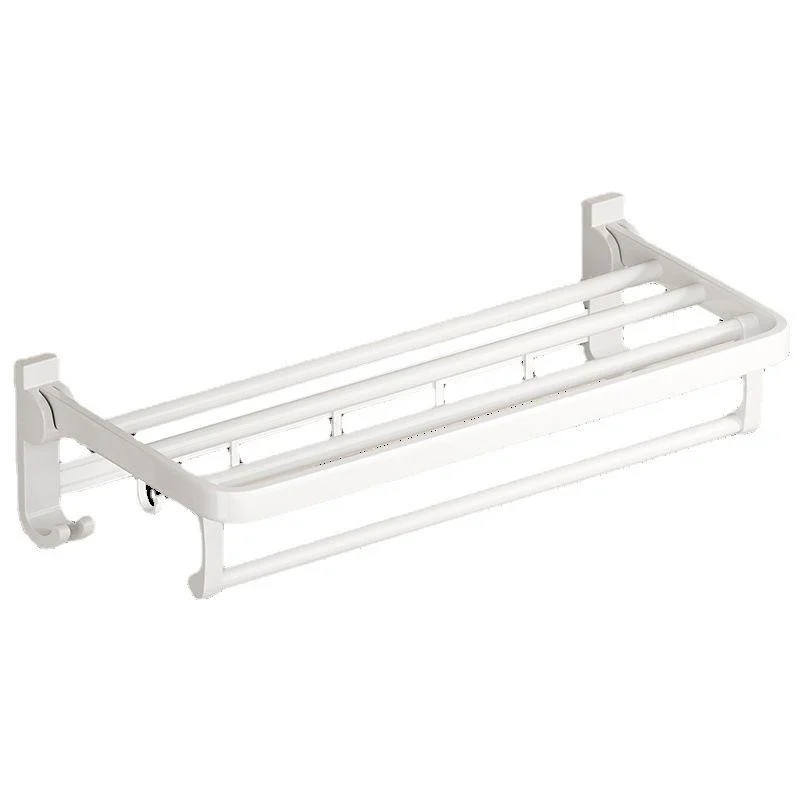 Modern Bathroom Hardware Set Towel Bar White Bath Shelf Bath Hardware Set -Bathlova