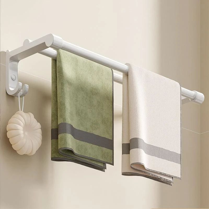 Modern Bathroom Hardware Set Towel Bar White Bath Shelf Bath Hardware Set -Bathlova