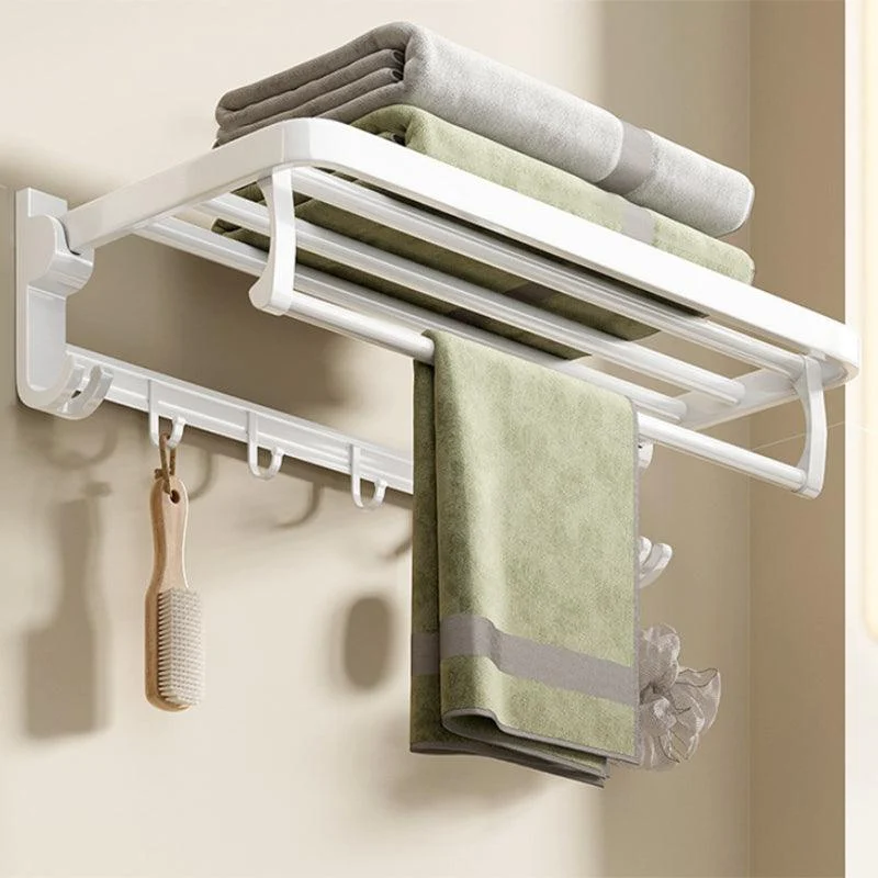 Modern Bathroom Hardware Set Towel Bar White Bath Shelf Bath Hardware Set -Bathlova