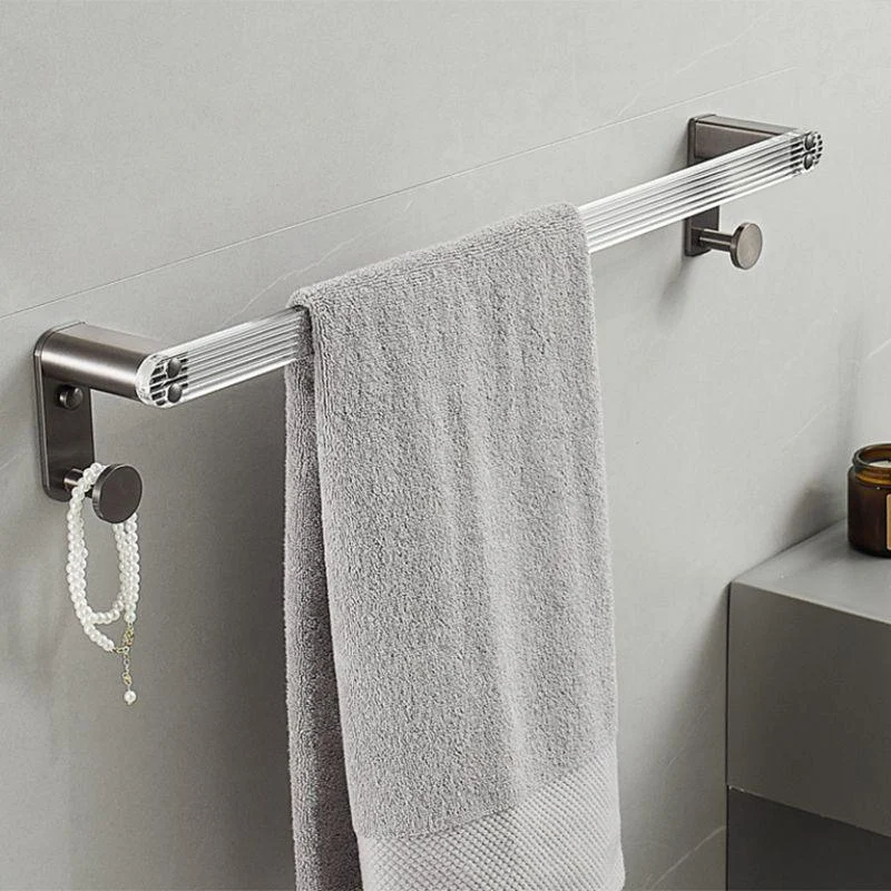 Modern Bathroom Set Grey Towel Bar Bath Shelf Bathroom Accessory Kit -Bathlova