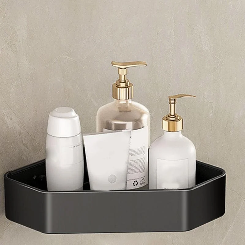 Modern Bathroom Set Matte Black Bath Shelf Towel Bar Bathroom Accessory Kit -Bathlova