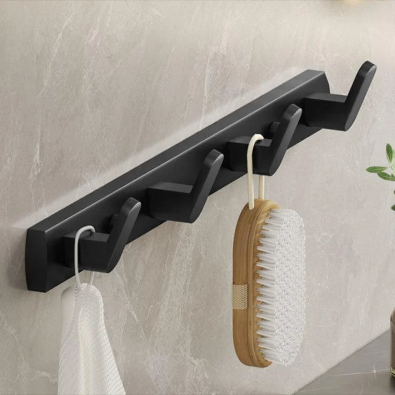 Modern Bathroom Set Matte Black Bath Shelf Towel Bar Bathroom Accessory Kit -Bathlova