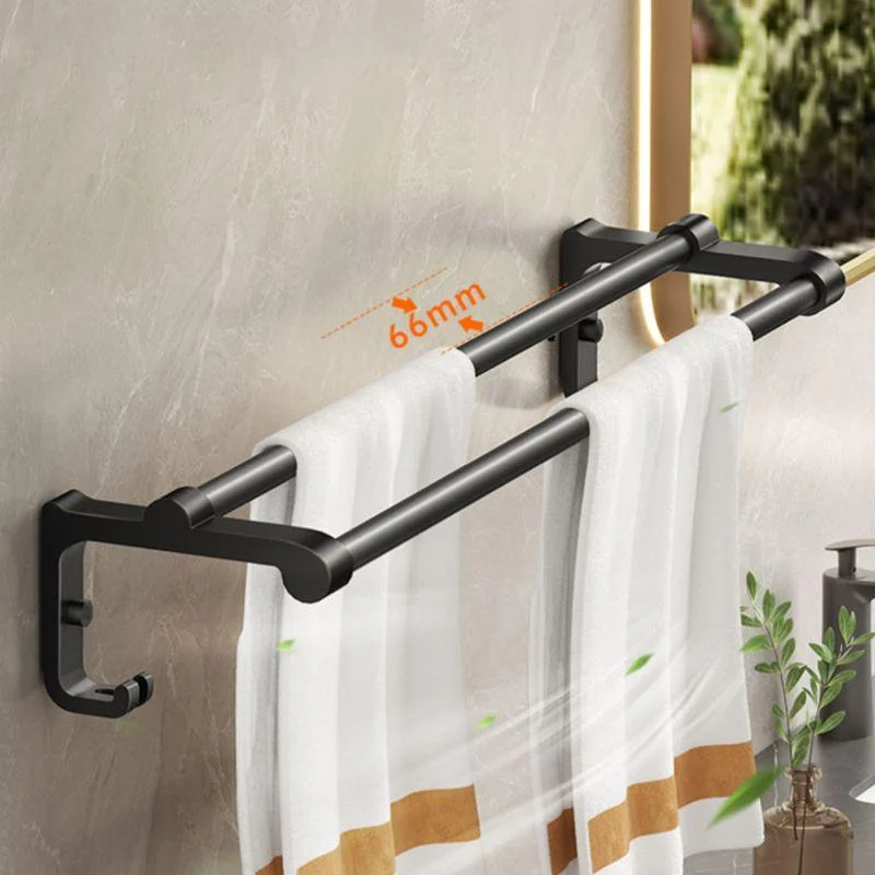 Modern Bathroom Set Matte Black Bath Shelf Towel Bar Bathroom Accessory Kit -Bathlova