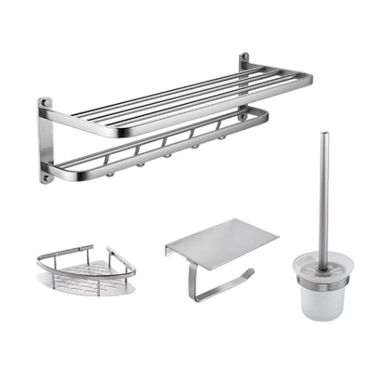 Modern Bathroom Set Paper Holder Bath Shelf Stainless Steel Bathroom Accessory Kit -Bathlova