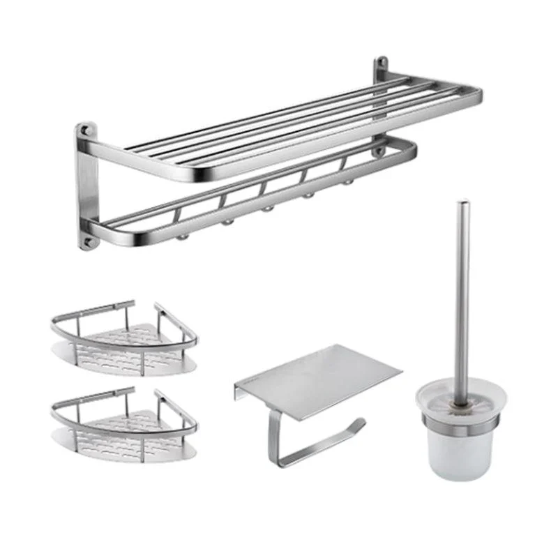 Modern Bathroom Set Paper Holder Bath Shelf Stainless Steel Bathroom Accessory Kit -Bathlova